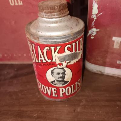 Vintage metal cans - Firestone anti-freeze - Nanke paint thinner and more