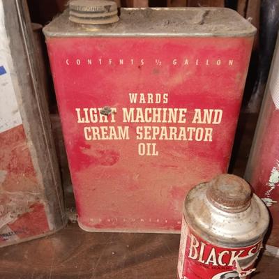 Vintage metal cans - Firestone anti-freeze - Nanke paint thinner and more