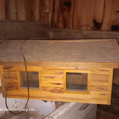 Handcrafted cabin with Garage - cabin lights up