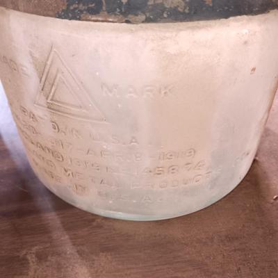 Antique Glass kerosene bottle Trademark Pat. USA 1919