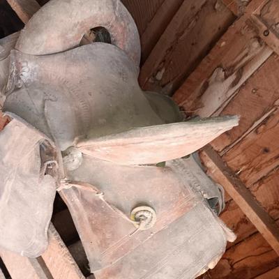 Old leather worn out saddle best for decorative use