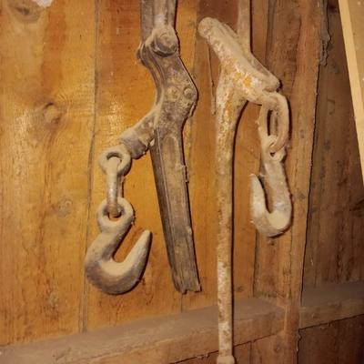Two antique load binders