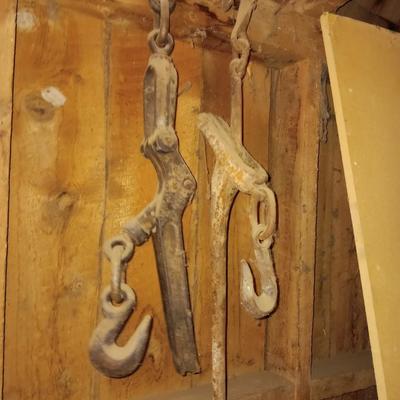 Two antique load binders