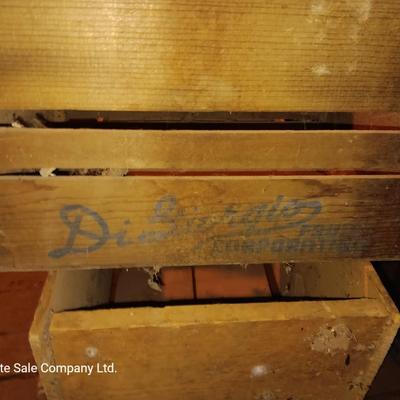 Three antique wooden crates / boxes