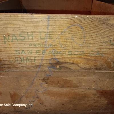 Three antique wooden crates / boxes