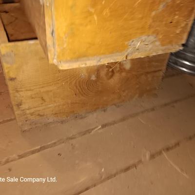 Three antique wooden crates / boxes