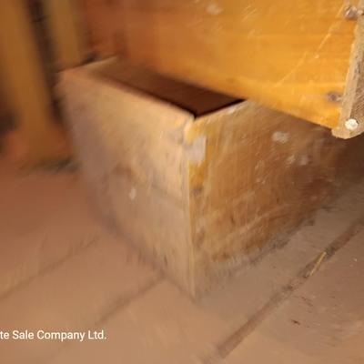 Three antique wooden crates / boxes
