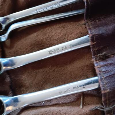 Snap on wrenches in pouch