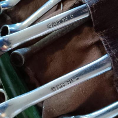 Snap on wrenches in pouch