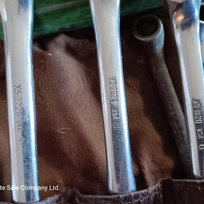 Snap on wrenches in pouch
