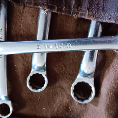 Snap on wrenches in pouch