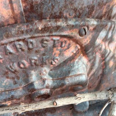 Antique Howard stove for yard art or parts