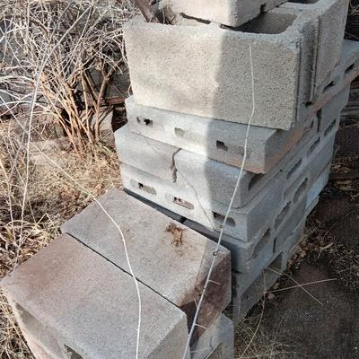 Stack of bricks standard cider blocks and smaller