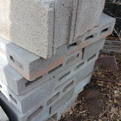 Stack of bricks standard cider blocks and smaller