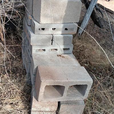 Stack of bricks standard cider blocks and smaller