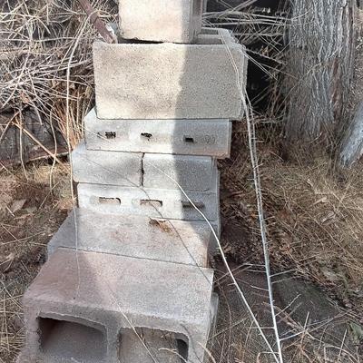Stack of bricks standard cider blocks and smaller