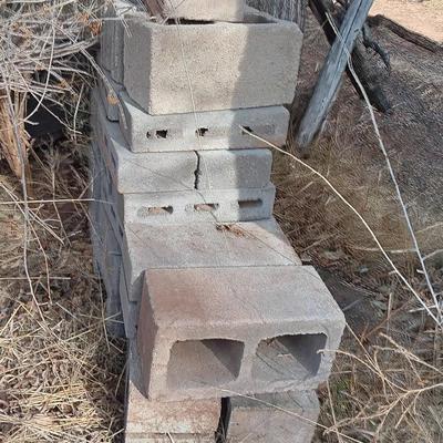 Stack of bricks standard cider blocks and smaller