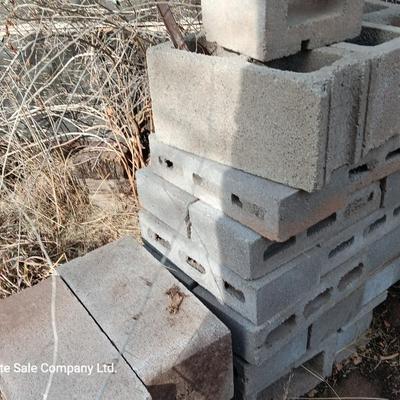 Stack of bricks standard cider blocks and smaller