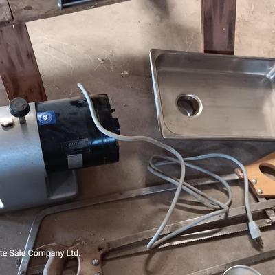 Meat tenderizer and Grinders with accessories - meat saws - table mount grinders too