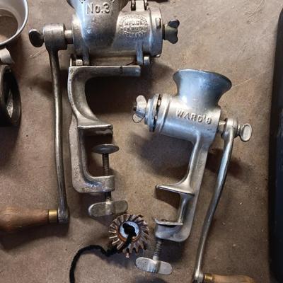 Meat tenderizer and Grinders with accessories - meat saws - table mount grinders too