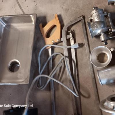 Meat tenderizer and Grinders with accessories - meat saws - table mount grinders too