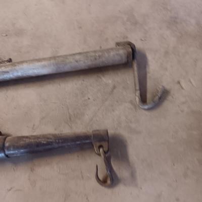 Antique steel single tree? with homemade pipe single tree or drawbar