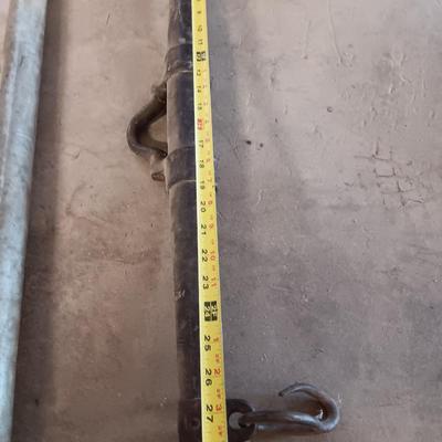 Antique steel single tree? with homemade pipe single tree or drawbar