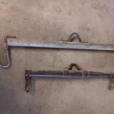 Antique steel single tree? with homemade pipe single tree or drawbar