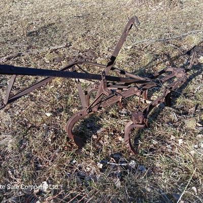 Yard art antique hand plow