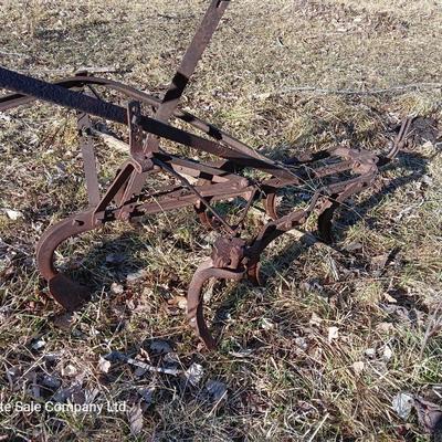 Yard art antique hand plow