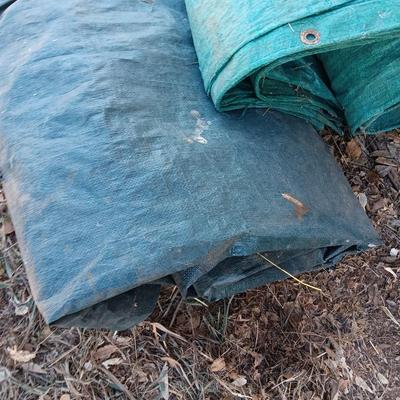 Two tarps well used, but still have life