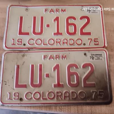 1975 Colorado Farm plates