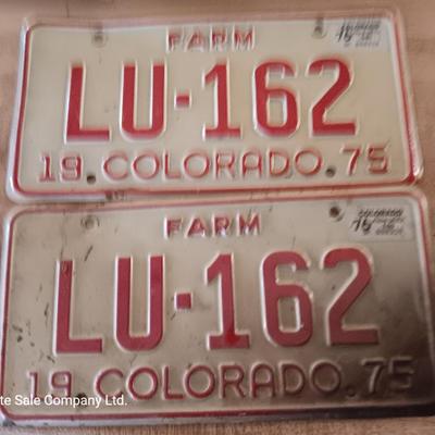 1975 Colorado Farm plates