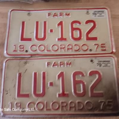 1975 Colorado Farm plates