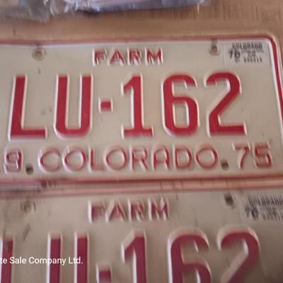 1975 Colorado Farm plates
