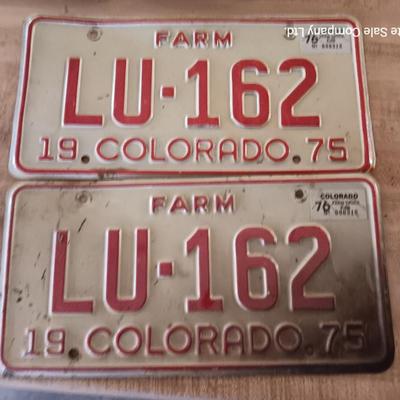 1975 Colorado Farm plates