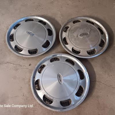 Three Ford Hubcap's