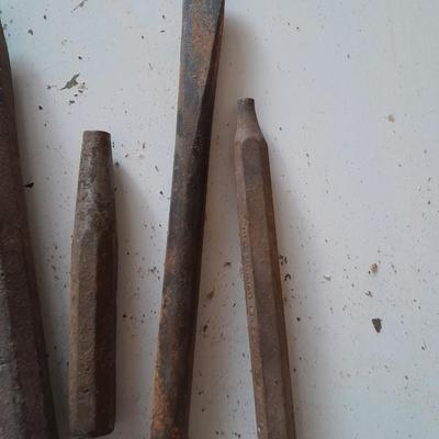 Assortment of chisels and punches