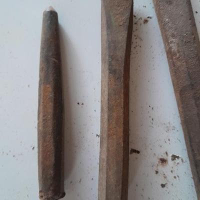 Assortment of chisels and punches