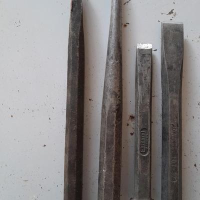 Assortment of chisels and punches