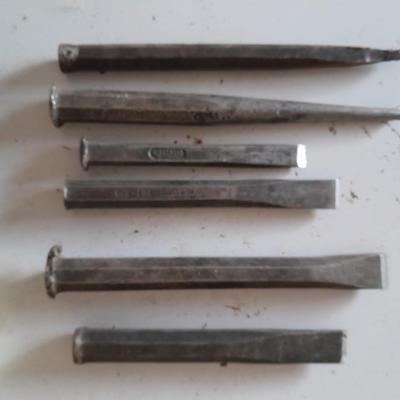 Assortment of chisels and punches