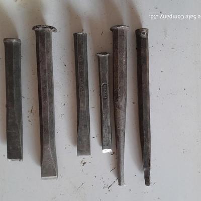 Assortment of chisels and punches