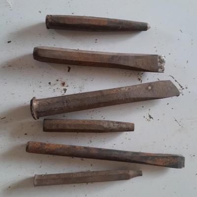 Assortment of chisels and punches