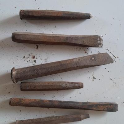 Assortment of chisels and punches