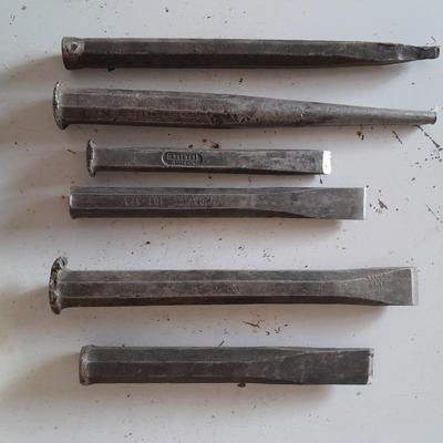 Assortment of chisels and punches