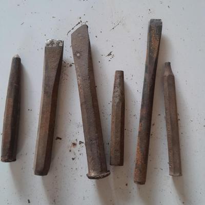 Assortment of chisels and punches