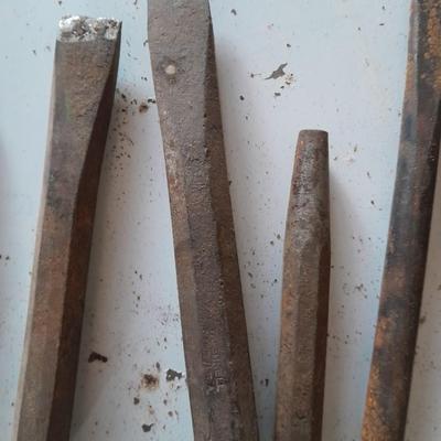 Assortment of chisels and punches