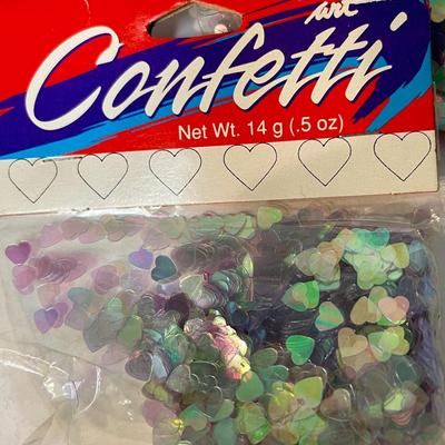 Valentines Day Party Supplies Lot - Confetti & Sequins