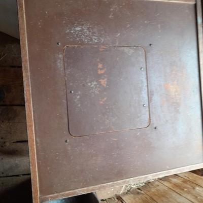 Really neat Antique baby tender/ sewing folding table with drawer