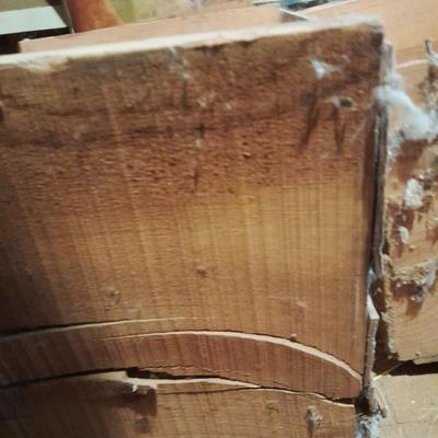 Two wooden divided crates